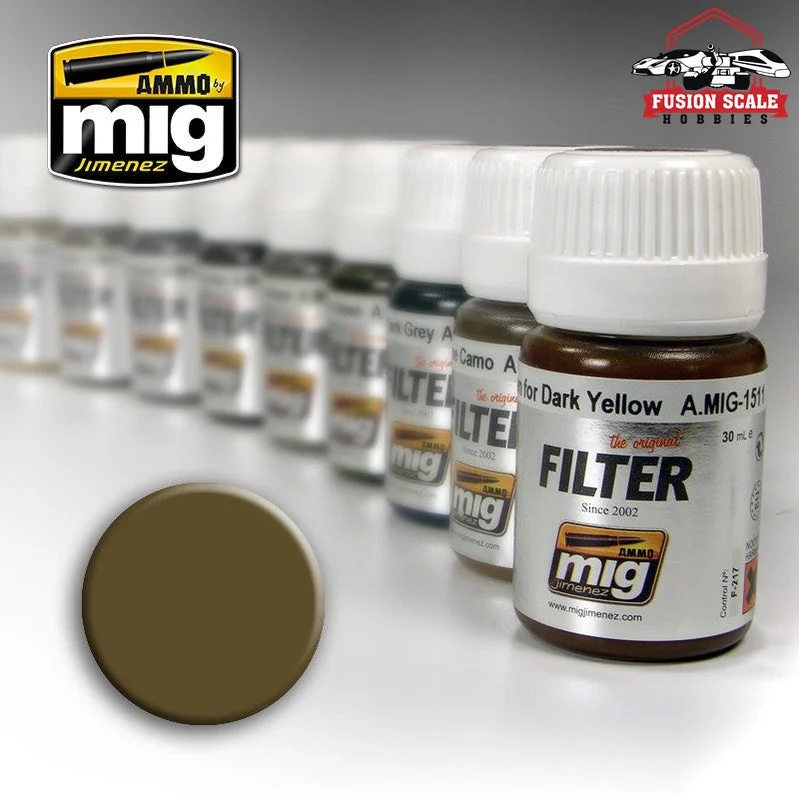 Ammo Mig Jimenez Filter Brown for Light Desert Yellow
