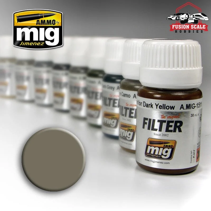Ammo Mig Jimenez Filter Gray for Yellow Sand