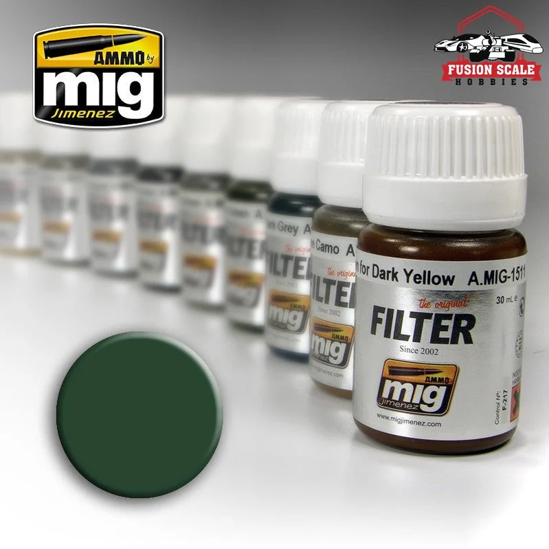 Ammo Mig Jimenez Filter Green for Gray Green