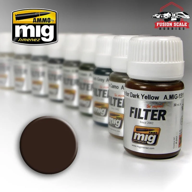 Ammo Mig Jimenez Filter Brown for Dark Yellow