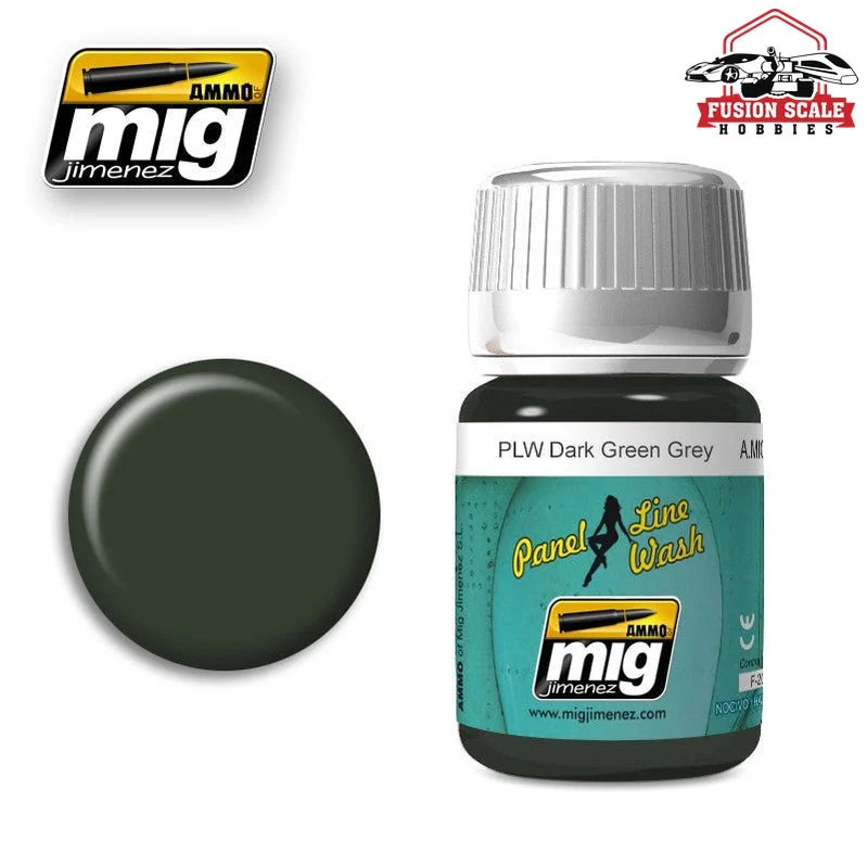 Ammo Mig Jimenez Panel Line Wash Dark Green Grey