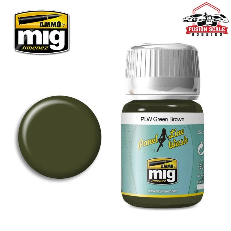 Ammo Mig Jimenez Panel Line Wash Green Brown
