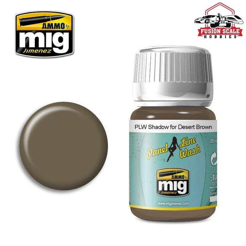 Ammo Mig Jimenez Panel Line Wash Shadow for Desert Brown