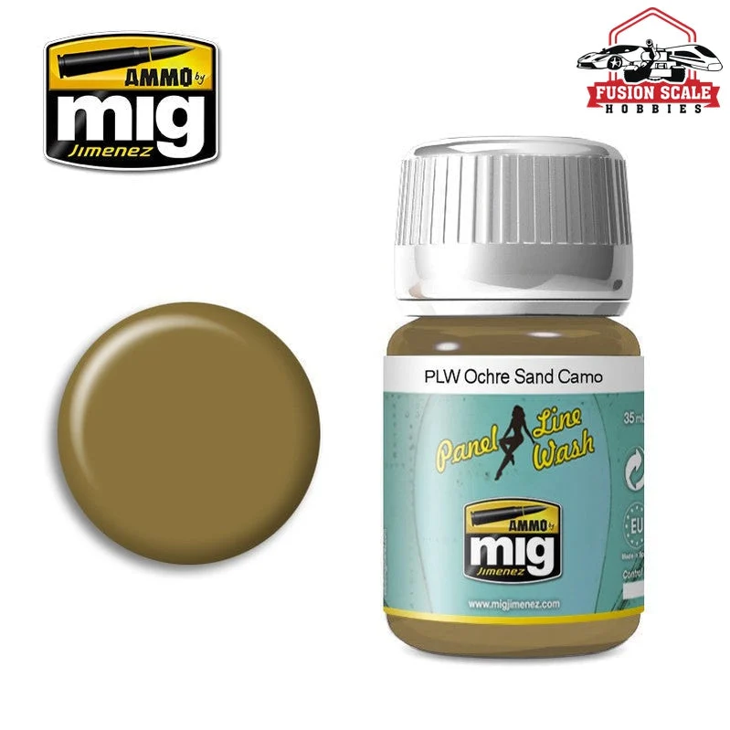 Ammo Mig Jimenez Panel Line Wash Ocher for Sand Camo