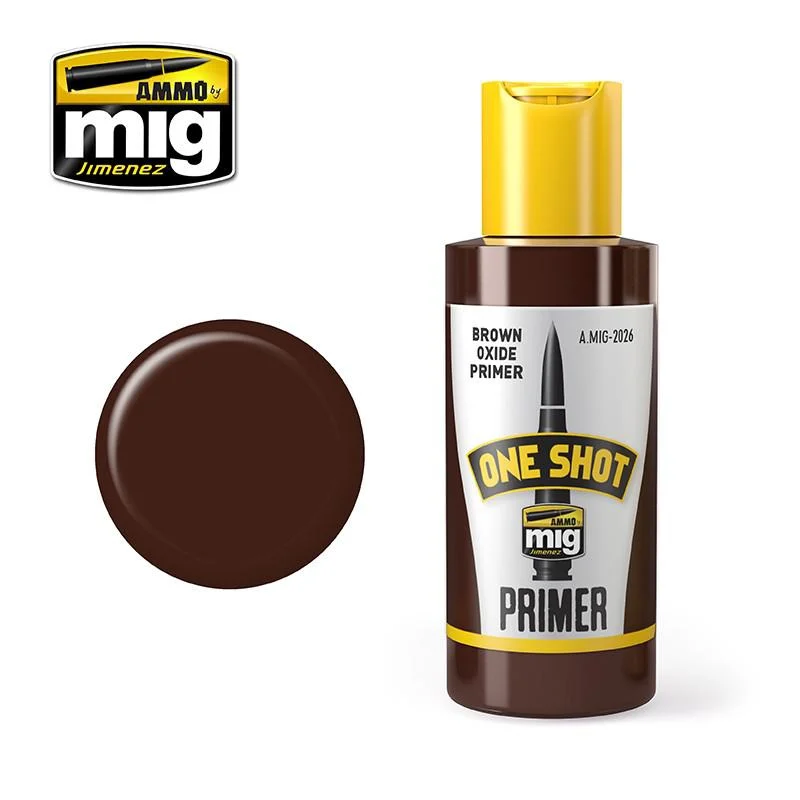 Ammo by Mig One Shot Primer Brown Oxide Primer 60ml - Ammo Mig Jimenez