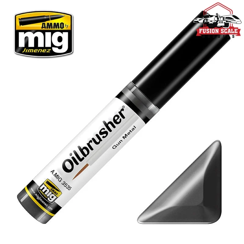 Ammo Mig Jimenez Oilbrusher Gun Metal