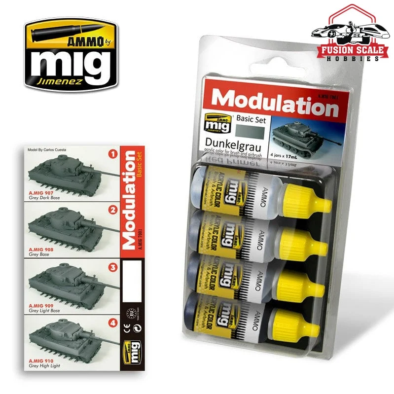 Ammo Mig Jimenez Dunkelgrau Modulation Set