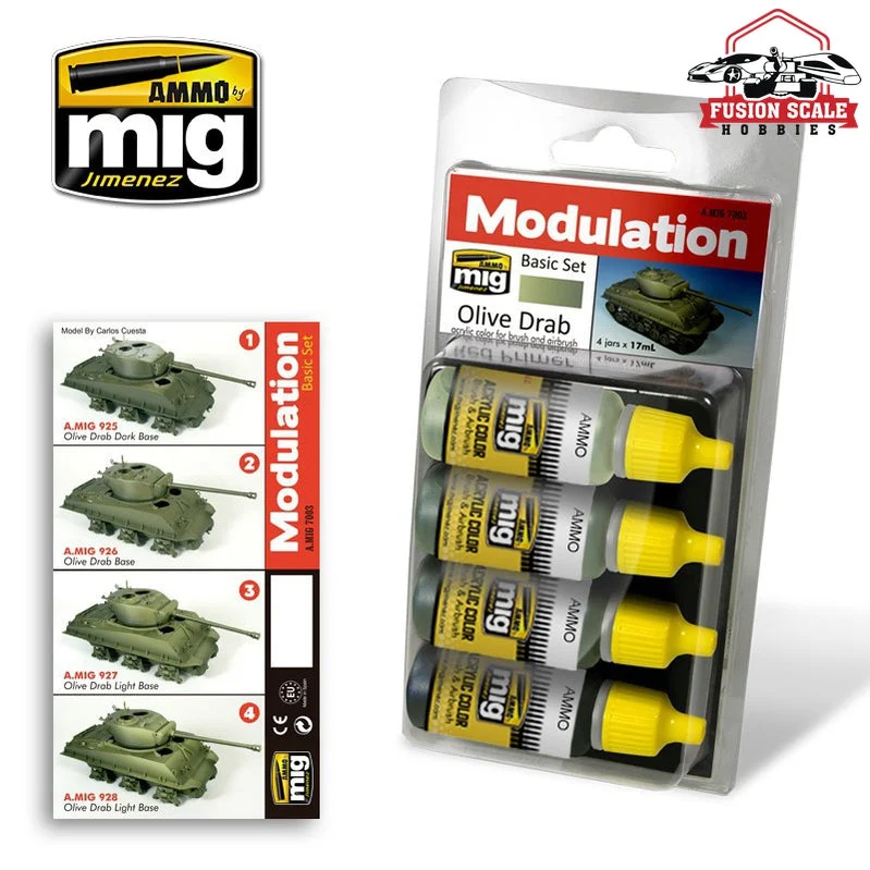 Ammo Mig Jimenez Olive Drab Modulation Set
