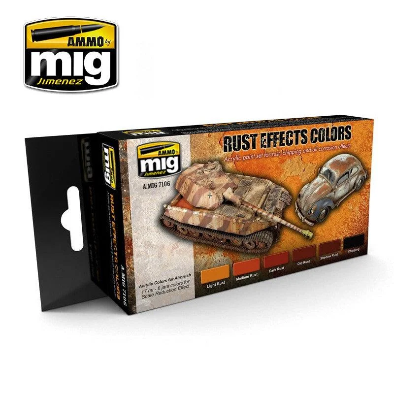 Ammo by Mig Rust Effects Colors Set - Ammo Mig Jimenez