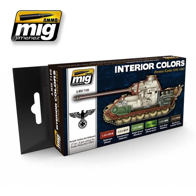 Ammo by Mig Interior Colors: German Tanks Set - Ammo Mig Jimenez