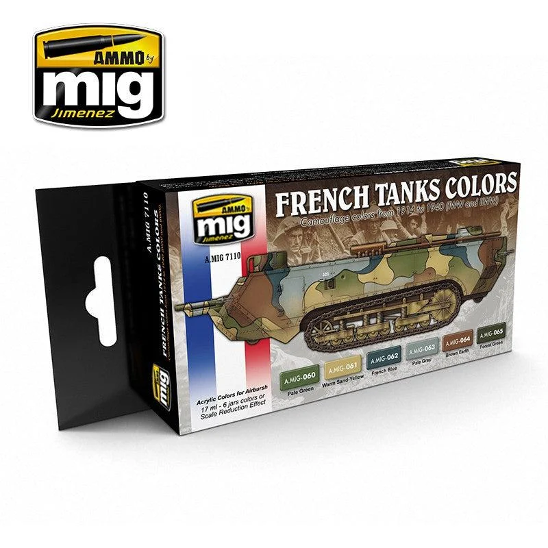 Ammo by Mig I Ww & Ii Ww French Camouflage Colors Set - Ammo Mig Jimenez