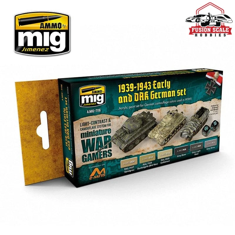 Ammo Mig Jimenez Wargame Early & Dark German Set