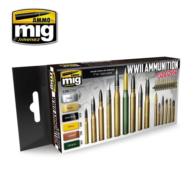 Ammo by Mig Ww Ii Ammunition Colors Set - Ammo Mig Jimenez