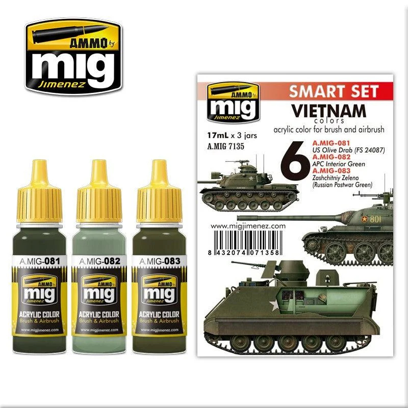 Ammo by Mig Vietnam Colors Set - Ammo Mig Jimenez