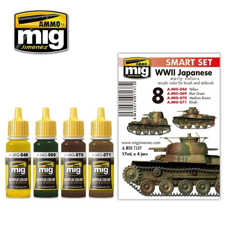 Ammo by Mig WW Ii Japanese Afv Early Colors Set - Ammo Mig Jimenez