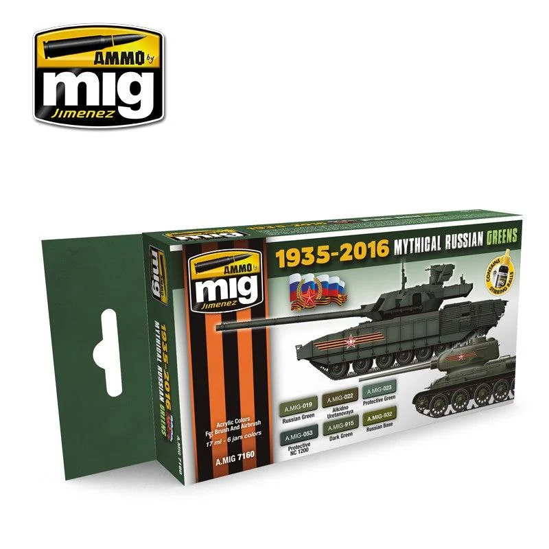 Ammo by Mig Mythical Russian Green Colors 1935-2016 Set