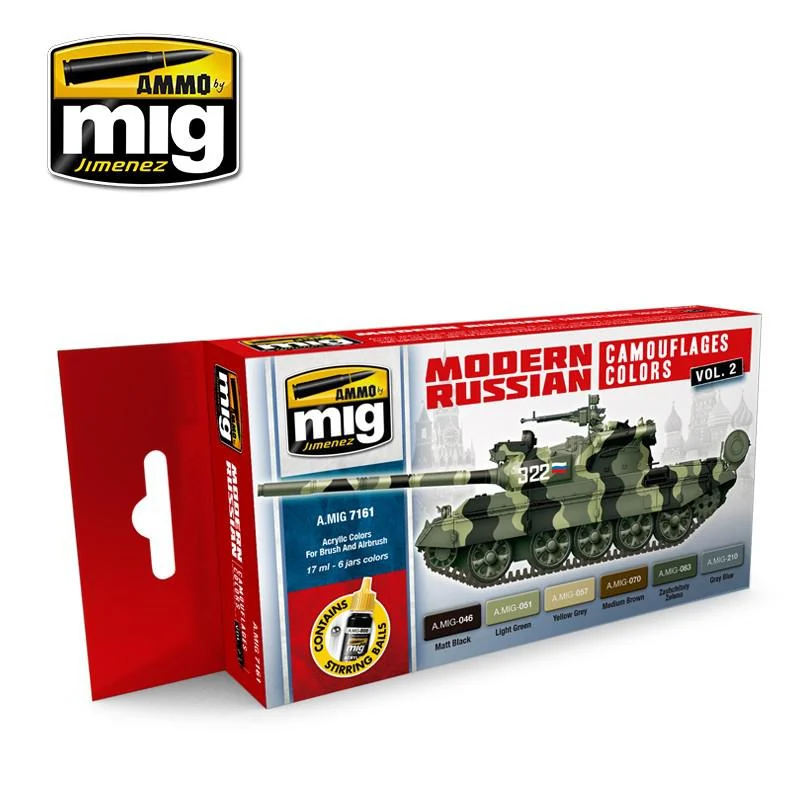 Ammo by Mig Modern Russian Camo Colors Vol.2  Set - Ammo Mig Jimenez