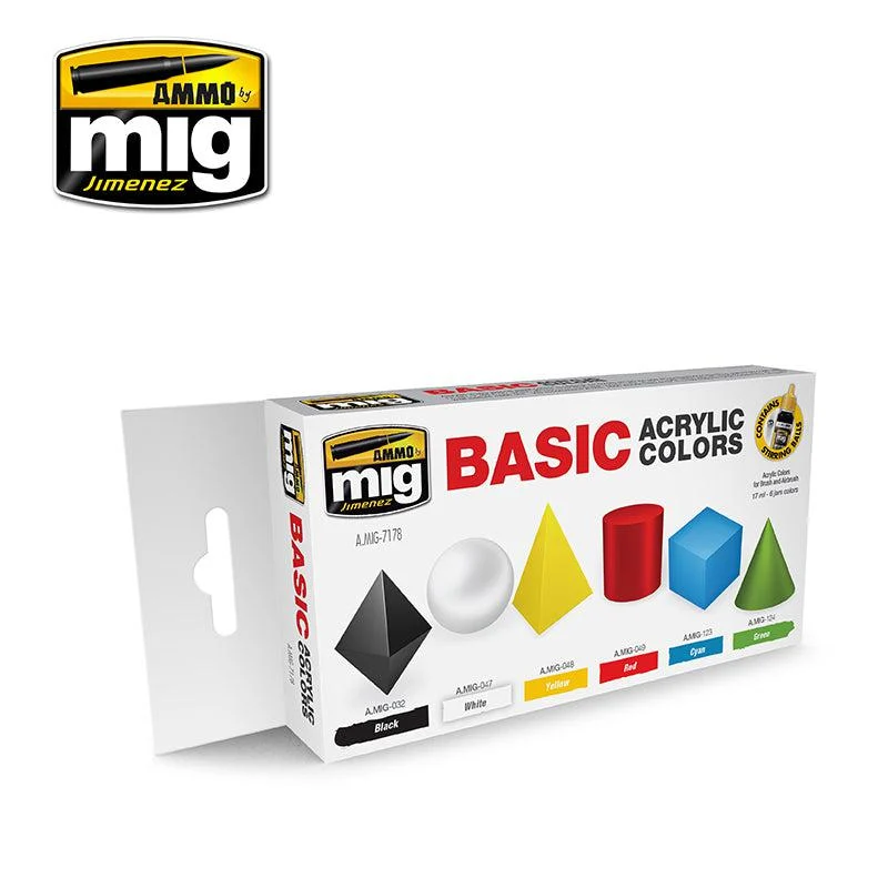 Ammo by Mig Basic Acrylic Colors Set - Ammo Mig Jimenez
