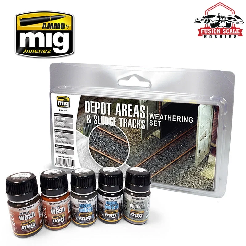 Ammo Mig Jimenez Depot Areas & Sludge Tracks Weathering Set AMIG7470