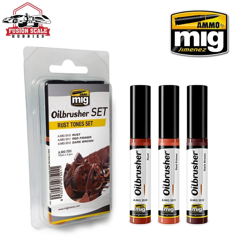 Rust Tones Oilbrusher Set Ammo by Mig Jimenez AMIG7501 - Ammo Mig Jimenez