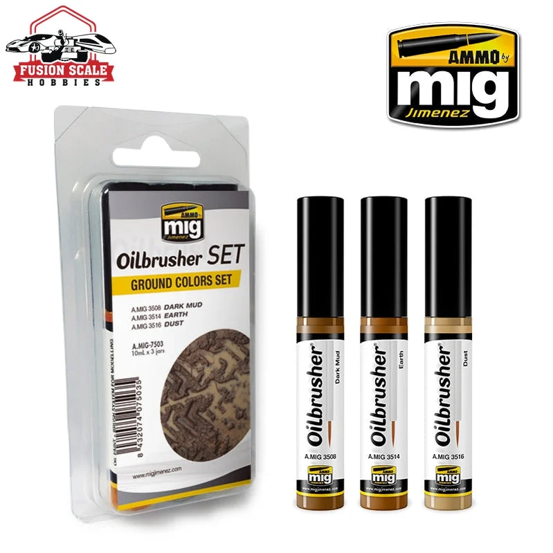 Ground Colors Oilbrusher Set Ammo by Mig Jimenez AMIG7503 - Ammo Mig Jimenez