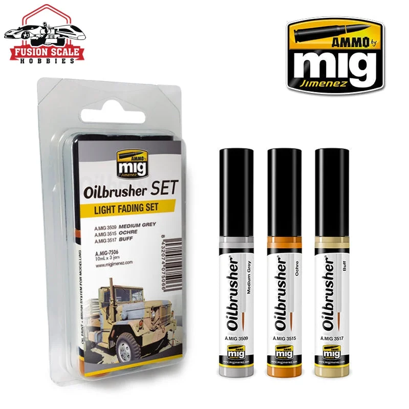 Light Fading Oilbrusher Set Ammo by Mig Jimenez AMIG7506 - Ammo Mig Jimenez