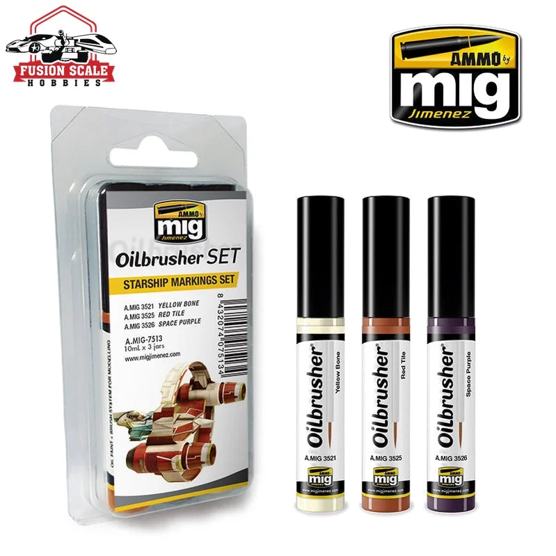 Starship Markings Oilbrusher Set Ammo by Mig Jimenez AMIG7513 - Ammo Mig Jimenez