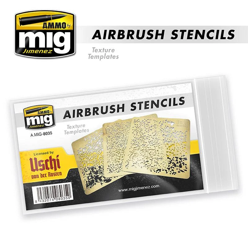 Ammo Mig Jimenez Airbrush Stencils Set of 3 AMIG8035