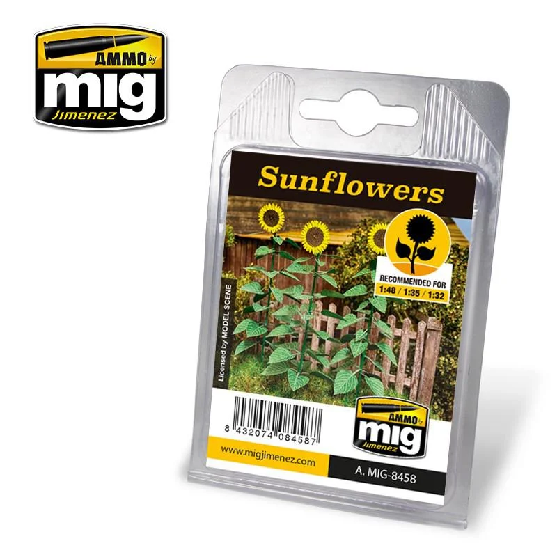 Ammo Mig Laser Cut Plants Sunflowers - Ammo Mig Jimenez