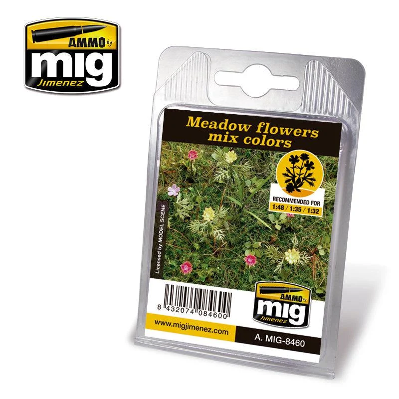 Ammo Mig Laser Cut Plants Meadow Flowers Mix Colors - Ammo Mig Jimenez