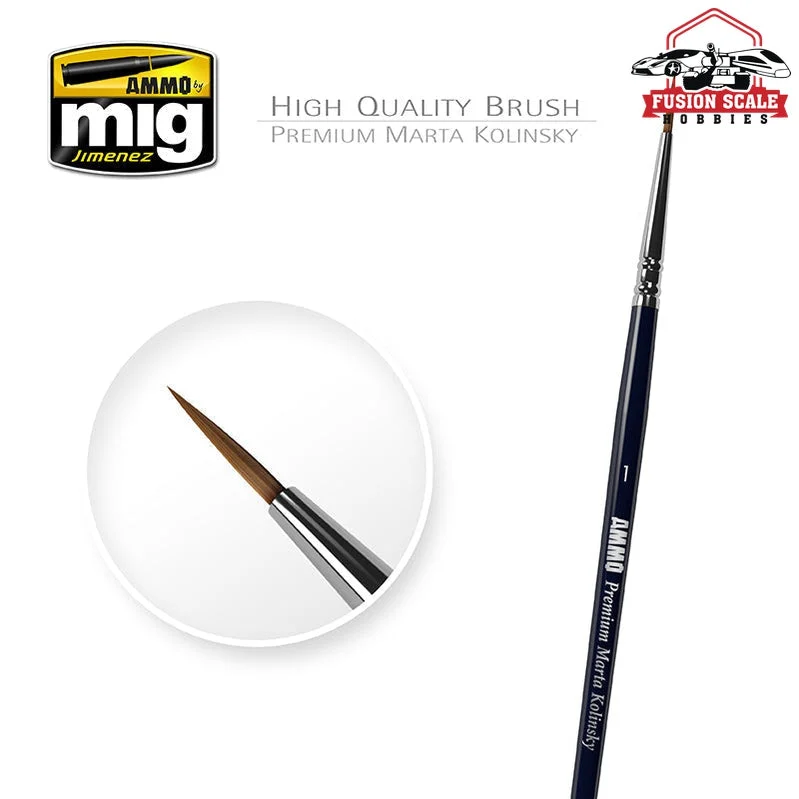 Ammo Mig Jimenez Marta Kolinsky Round Brush 1/0