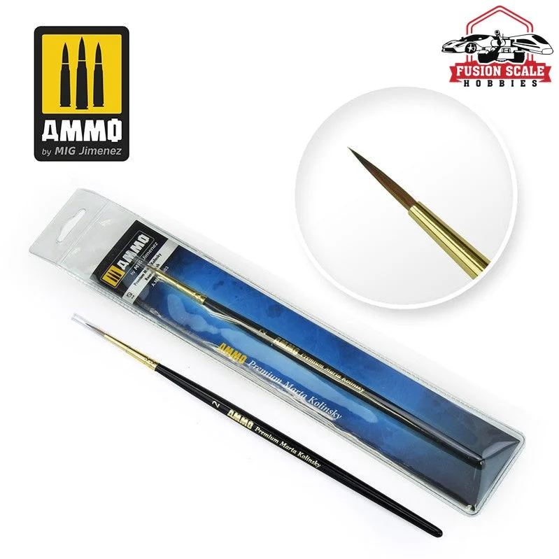 Ammo Mig Jimenez Marta Kolinsky Round Brush Size 2