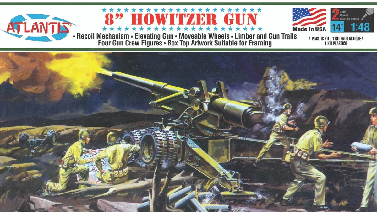 1/48 Atlantis Models 8" Howitzer Gun-307