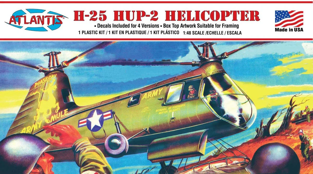 1/48 Atlantis Models H-25 Army Mule HUP-2 Helicopter-502