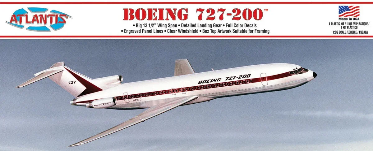 1/96 Atlantis Models Boeing 727 Airliner- 6005
