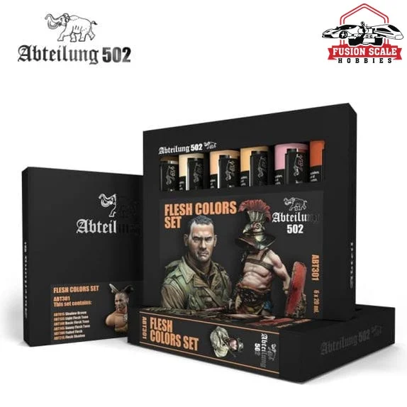 Abteilung 502 Flesh Weathering Oil Paint Set (6 Colors) 20ml Tubes ABT301