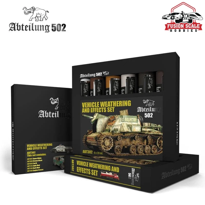Abteilung 502 Vehicle Weathering Oil Paint Set (6 Colors) 20ml Tubes ABT302