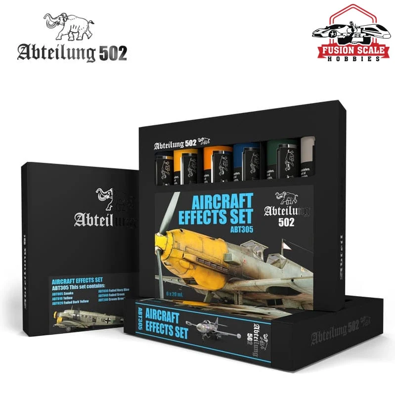 Abteilung 502 Aircraft Effects Weathering Oil Paint Set (6 Colors) 20ml Tubes ABT305