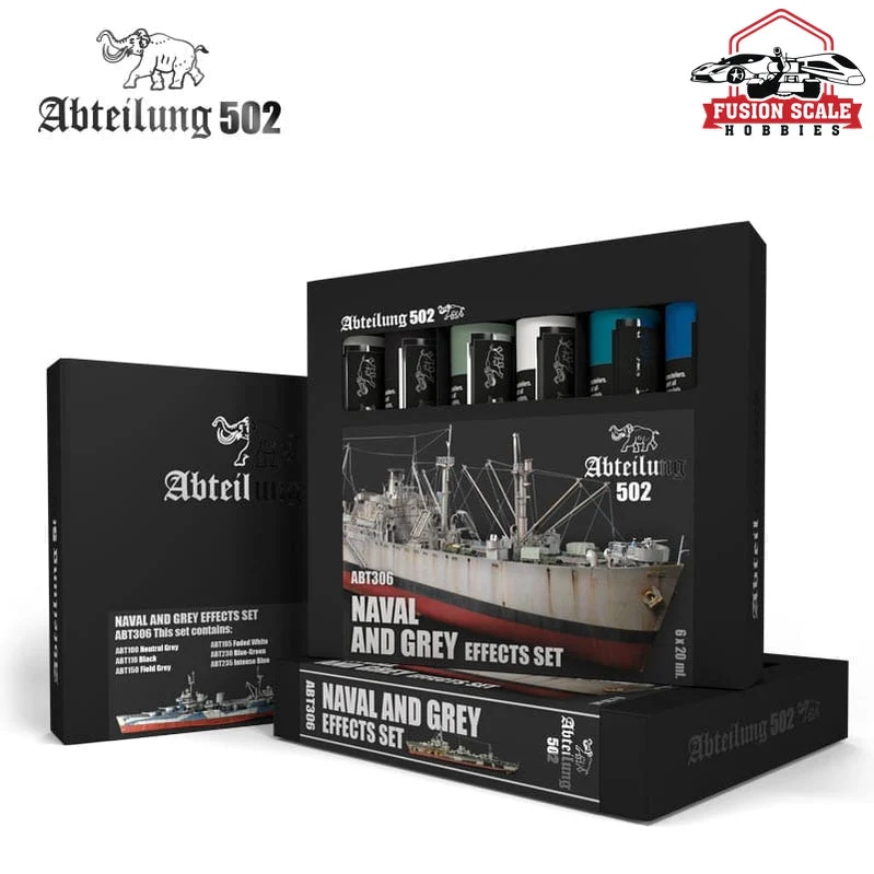 Abteilung 502 Naval & Gray Weathering Oil Paint Set (6 Colors) 20ml Tubes ABT306