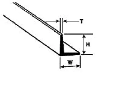 Plastruct 3/16" Afs-6 5pk Styrene Angle