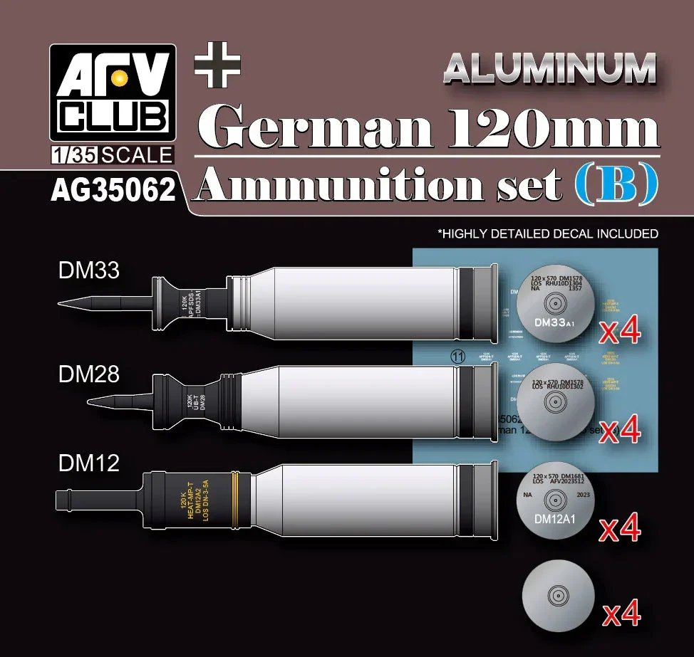 1/35 AFV German 120mm Ammunition Set (B) - AG35062