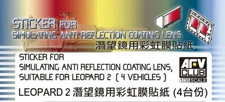 1/35 AFV Sticker Anti Reflection Coating Lens for Leopard 2 A6EX - AC35015