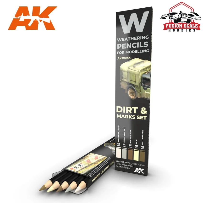 AK Interactive Dirt & Marks Weathering Pencil Set 5 Pencils AKI10044