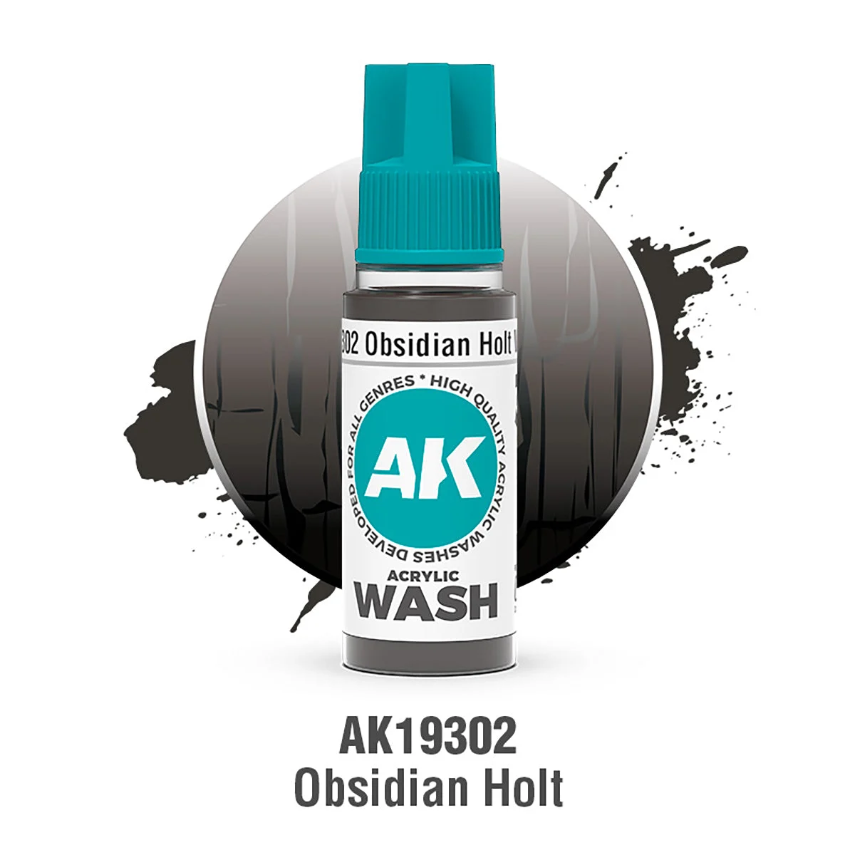 AK Interactive Obsidian Holt Acrylic Wash - AK19302