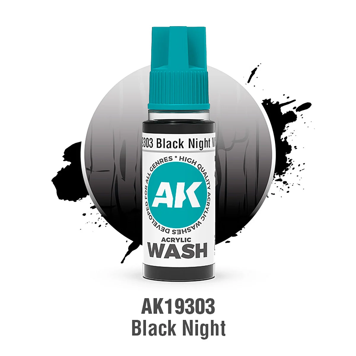 AK Interactive Black Night Acrylic Wash - AK19303