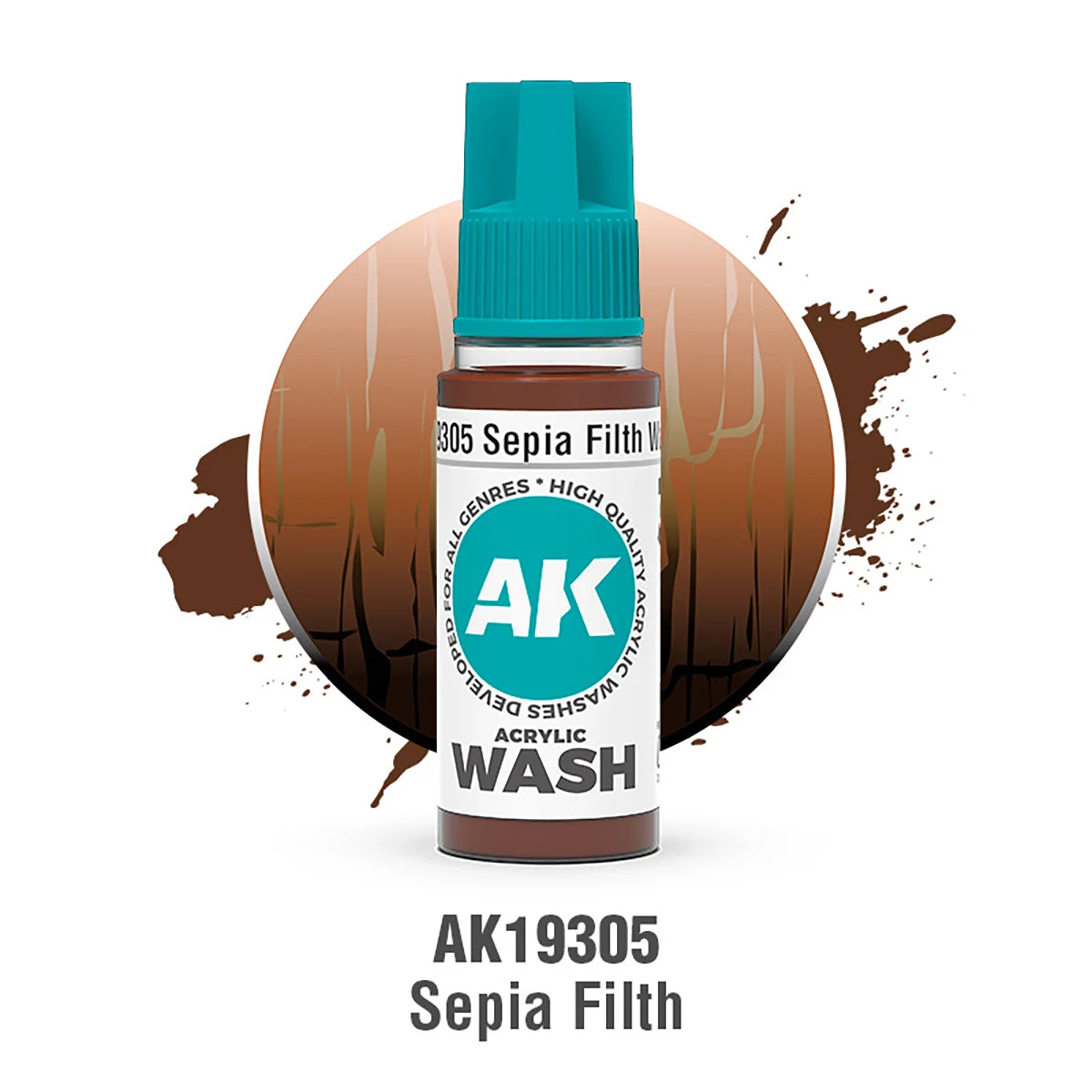 AK Interactive Sepia Filth Acrylic Wash - AK19305