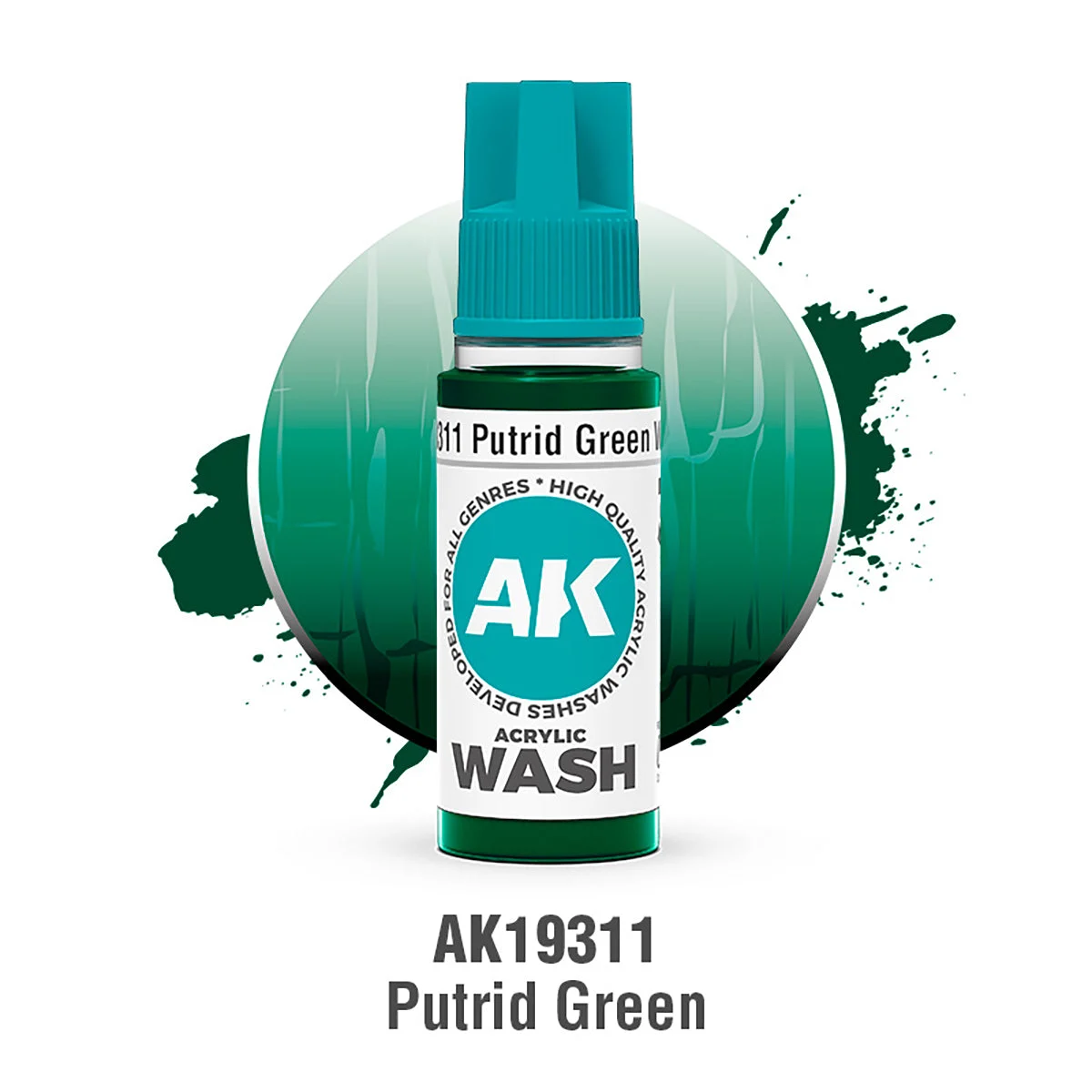 AK Interactive Putrid Green Acrylic Wash - AK19311