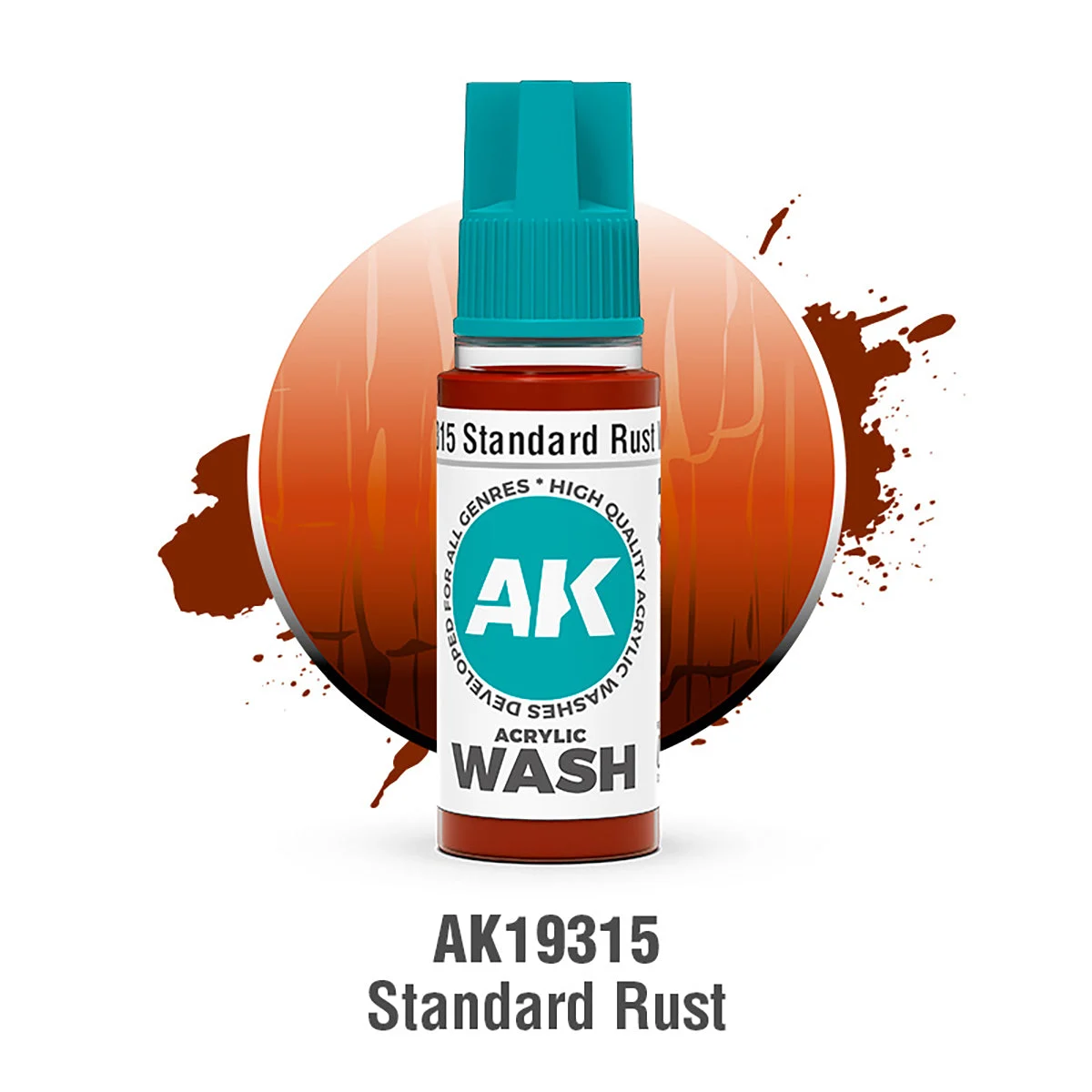 AK Interactive Standard Rust Acrylic Wash - AK19315