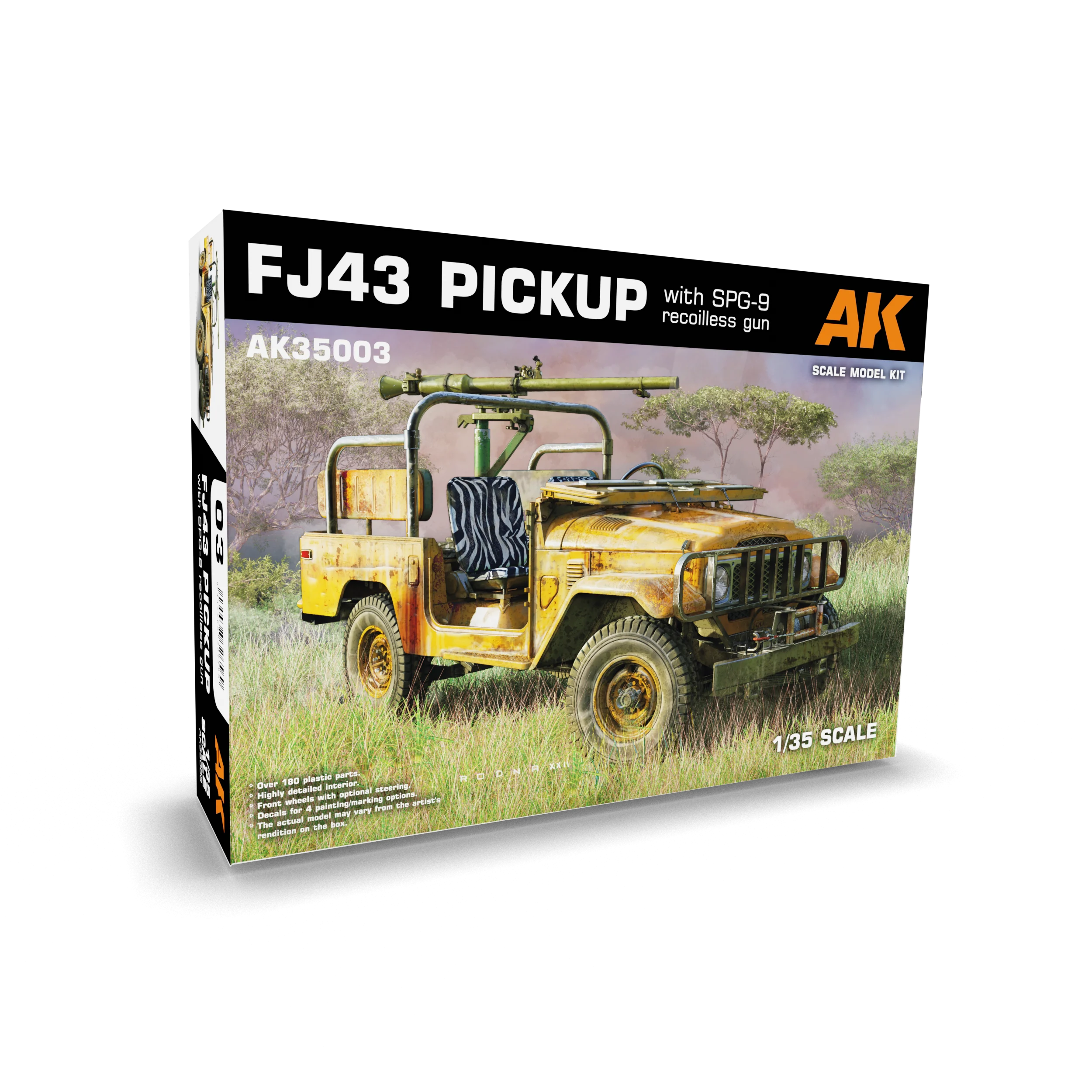AK Interactive FJ43 Pickup with SPG-9 Recoilless Gun 1:35 scale