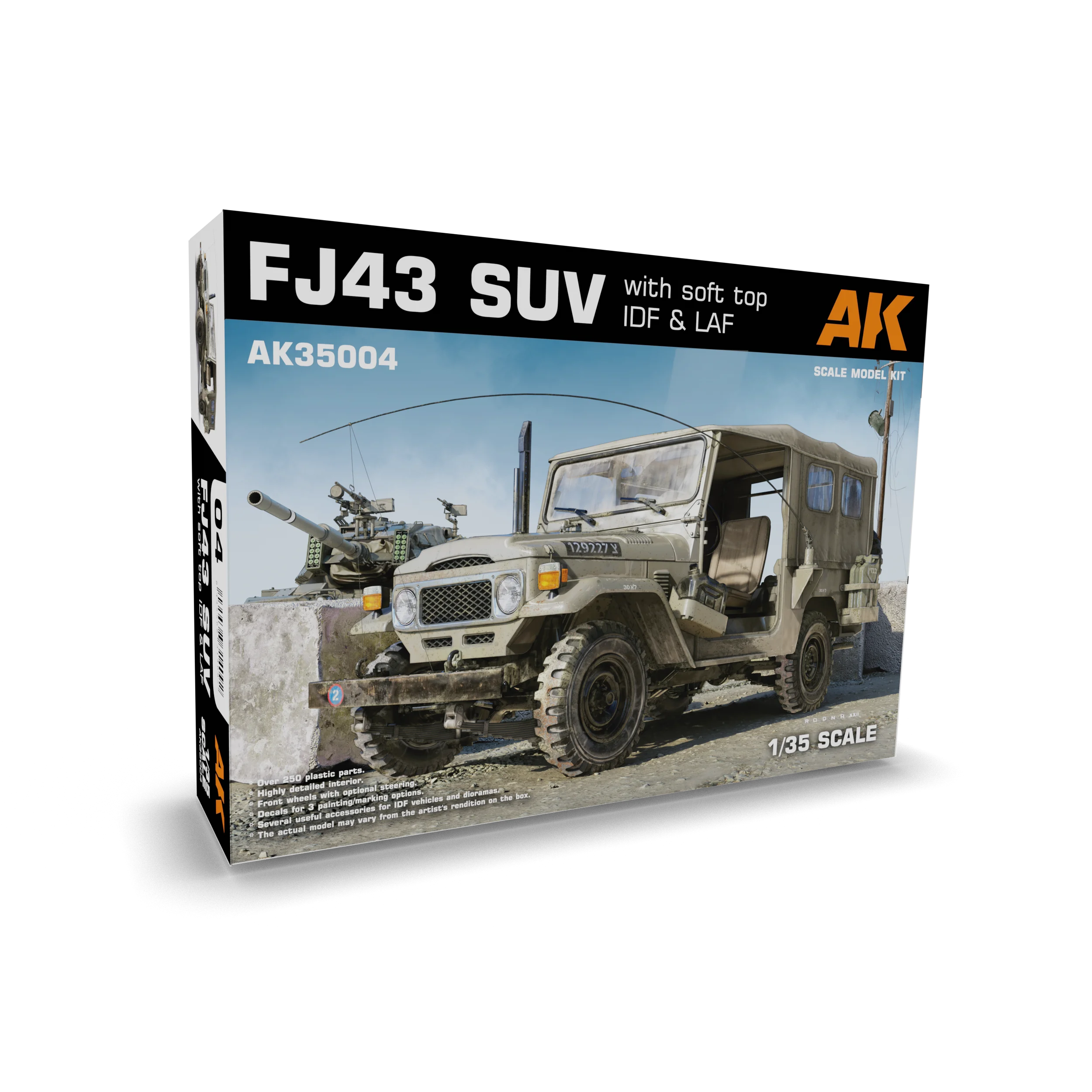 AK Interactive 1/35 FJ43 SUV with Soft top IDF & LAF